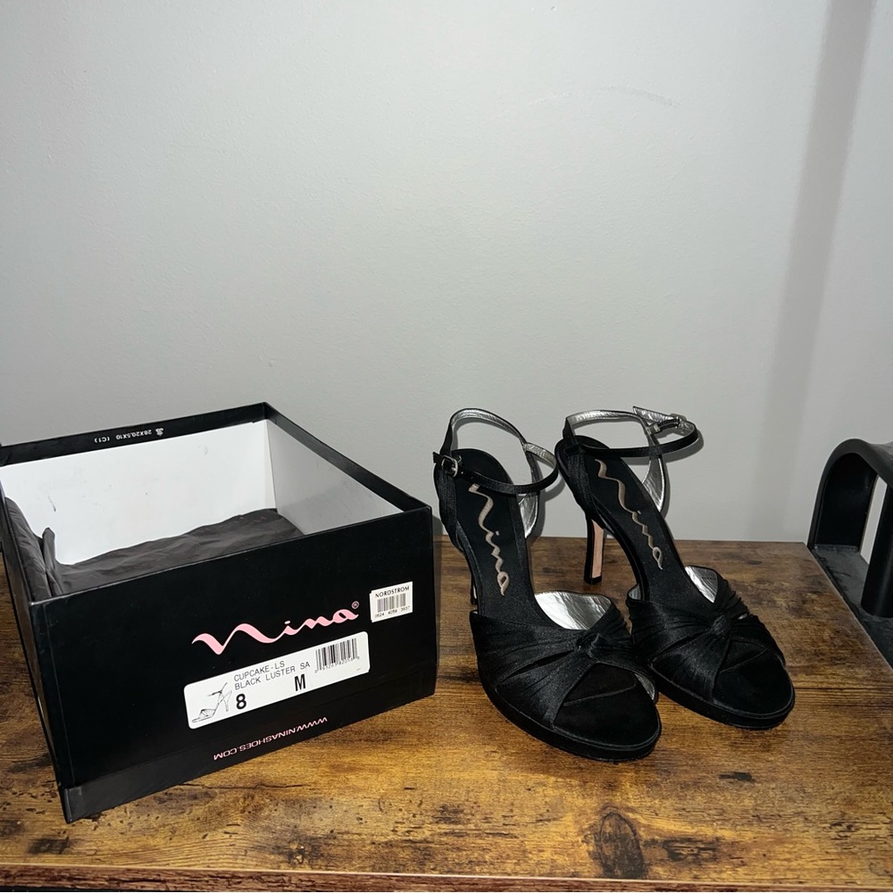 Nina black cupcake heels 8
